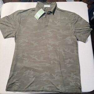 Men’s Derminpro Black Camo Short Sleeve Polo Size XXL NWT